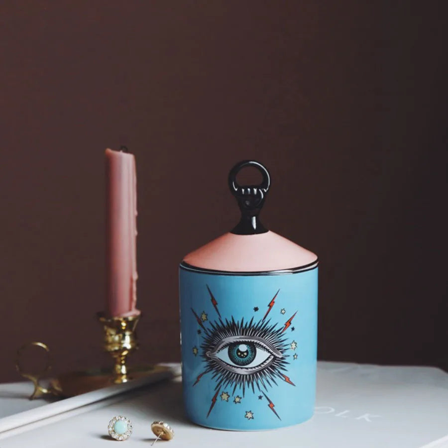 Handmade Big Eye Jar Candle Stash Box